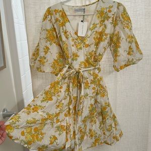 NWT! Faithful the brand, linen wrap dress. Size L